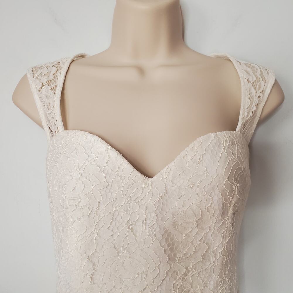 Lulus Rosetta Floral Lace Sweetheart Mermaid Maxi Dress White 24949 Size Medium - Picture 8 of 12